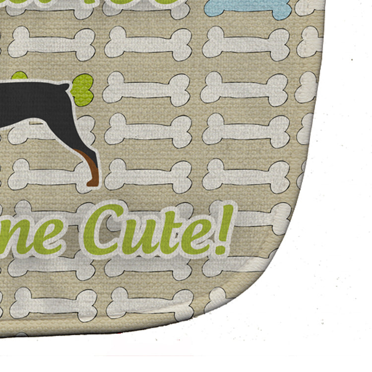 German Pinscher Dog Gone Cute Baby Bib Easy-Clean Baby Bib Baby Feeding Accessory Baby Mealtime Essential, 10 x 13, Multicolor