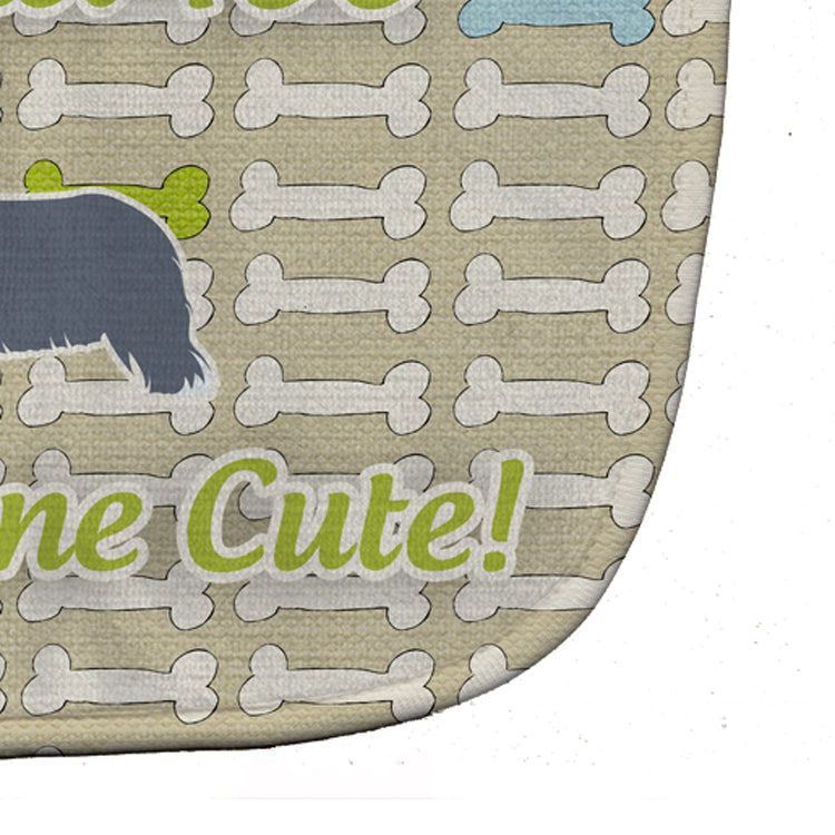 Bearded Collie Dog Gone Cute Baby Bib Easy-Clean Baby Bib Baby Feeding Accessory Baby Mealtime Essential, 10 x 13, Multicolor