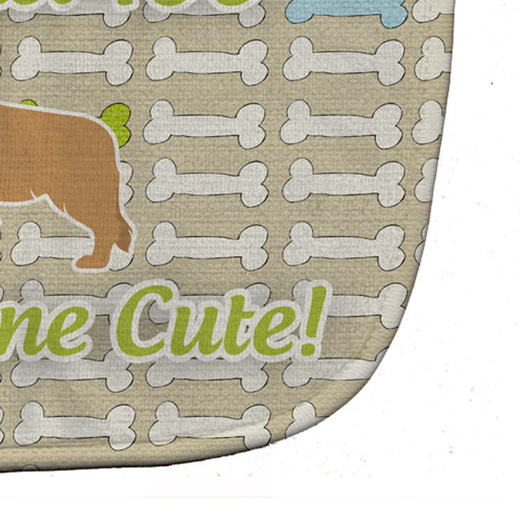 Red Border Collie Dog Gone Cute Baby Bib Easy-Clean Baby Bib Baby Feeding Accessory Baby Mealtime Essential, 10 x 13, Multicolor