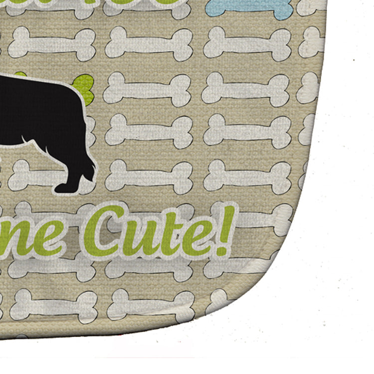 Black Border Collie Dog Gone Cute Baby Bib Easy-Clean Baby Bib Baby Feeding Accessory Baby Mealtime Essential, 10 x 13, Multicolor