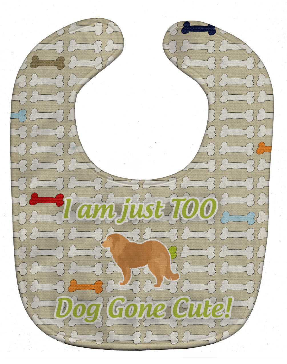 Caucasian Shepherd Dog Dog Gone Cute Baby Bib Easy-Clean Baby Bib Baby Feeding Accessory Baby Mealtime Essential, 10 x 13, Multicolor