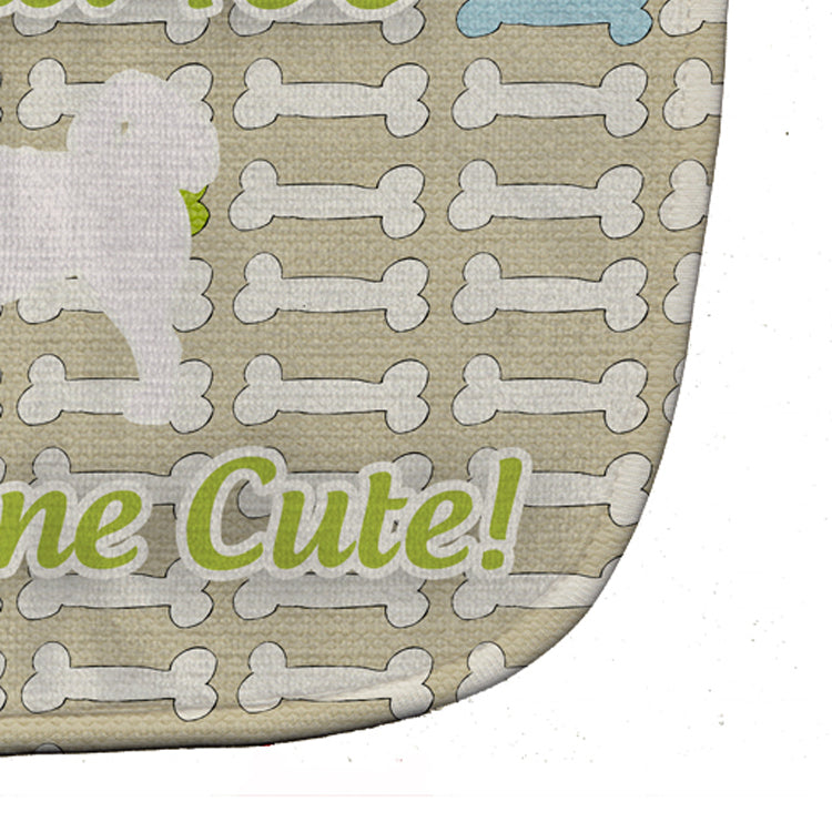 Polish Tatra Sheepdog Dog Gone Cute Baby Bib Easy-Clean Baby Bib Baby Feeding Accessory Baby Mealtime Essential, 10 x 13, Multicolor