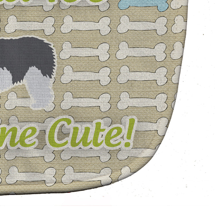 Polish Lowland Sheepdog Dog Dog Gone Cute Baby Bib Easy-Clean Baby Bib Baby Feeding Accessory Baby Mealtime Essential, 10 x 13, Multicolor