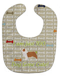 Australian Shepherd Dog Dog Gone Cute Baby Bib Easy-Clean Baby Bib Baby Feeding Accessory Baby Mealtime Essential, 10 x 13, Multicolor