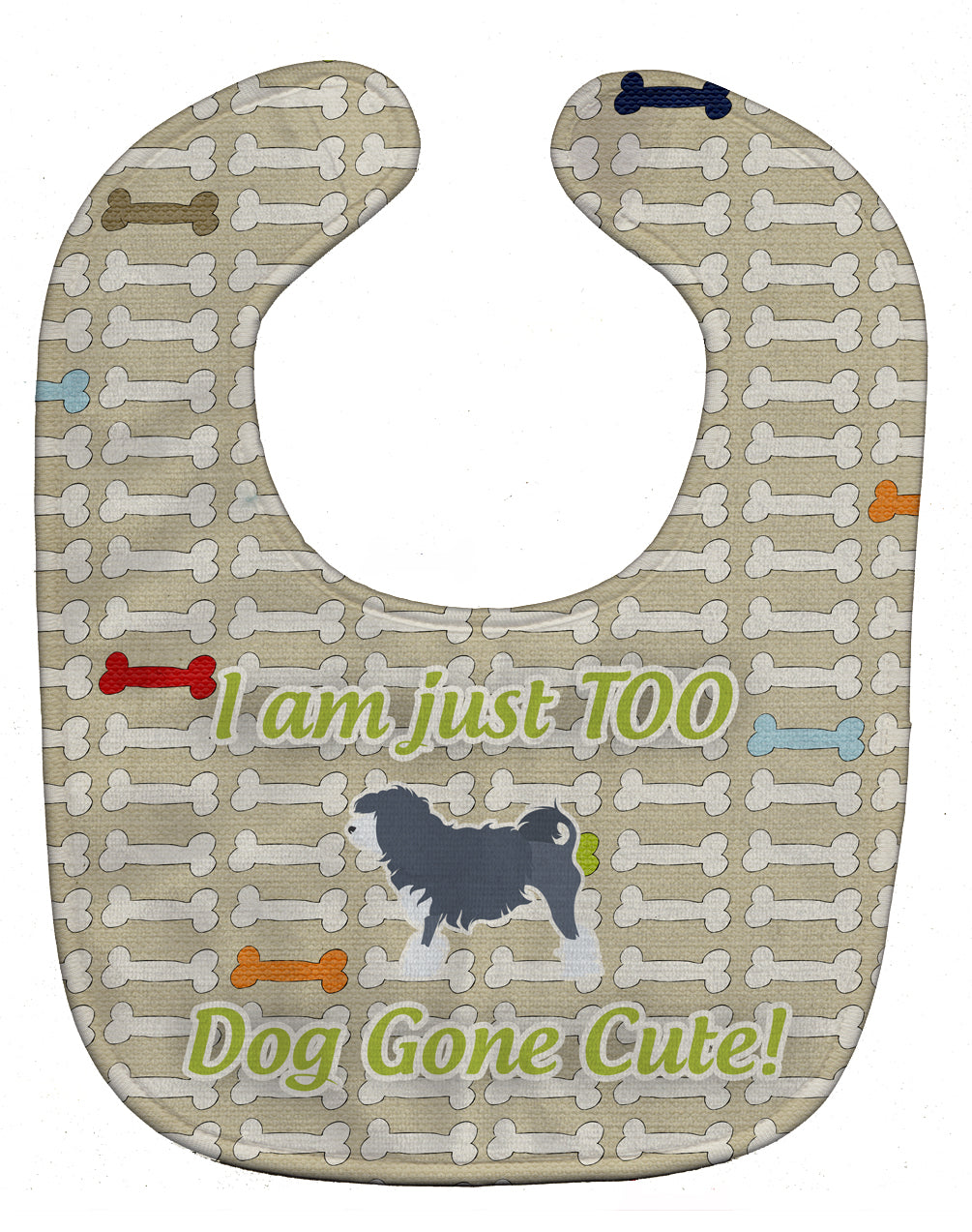 Lowchen Dog Gone Cute Baby Bib Easy-Clean Baby Bib Baby Feeding Accessory Baby Mealtime Essential, 10 x 13, Multicolor