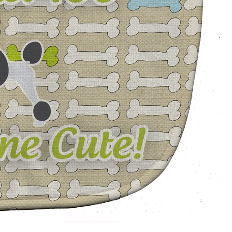 Poodle Dog Gone Cute Baby Bib Easy-Clean Baby Bib Baby Feeding Accessory Baby Mealtime Essential, 10 x 13, Multicolor