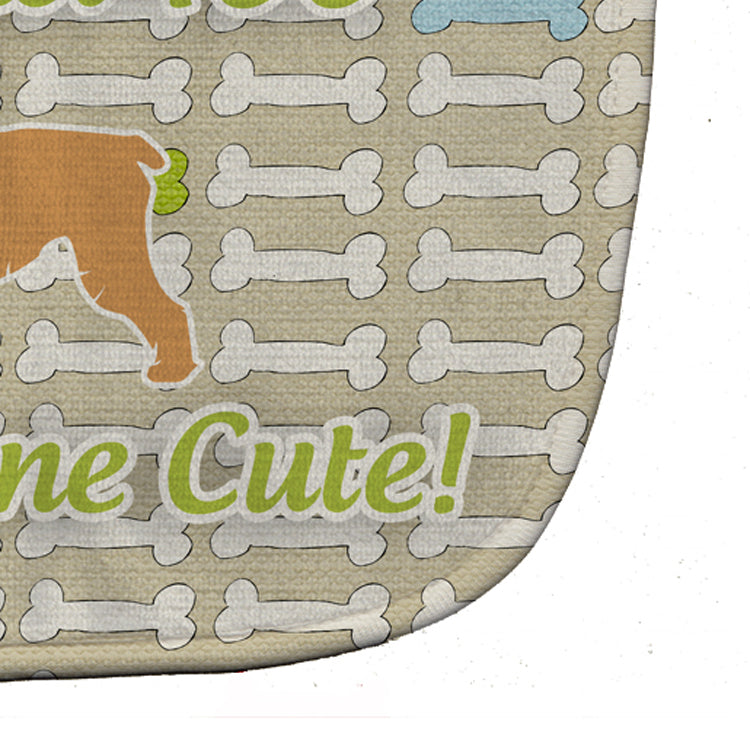Dog Gone Cute Brussels Griffon Baby Bib Easy-Clean Baby Bib Baby Feeding Accessory Baby Mealtime Essential, 10 x 13, Multicolor
