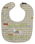 Chinese Crested Dog Gone Cute Baby Bib Easy-Clean Baby Bib Baby Feeding Accessory Baby Mealtime Essential, 10 x 13, Multicolor