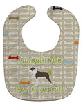 Boston Terrier Dog Gone Cute Baby Bib Easy-Clean Baby Bib Baby Feeding Accessory Baby Mealtime Essential, 10 x 13, Multicolor