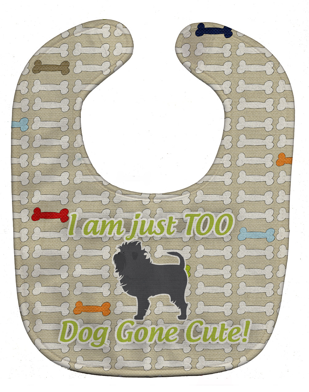 Affenpinscher Dog Gone Cute Baby Bib Easy-Clean Baby Bib Baby Feeding Accessory Baby Mealtime Essential, 10 x 13, Multicolor