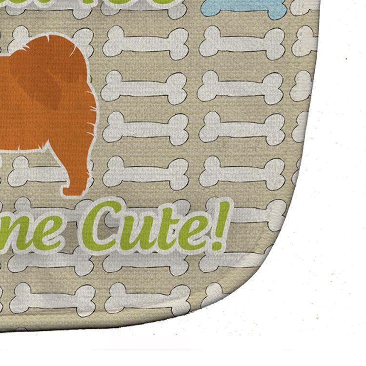 Chow Chow Dog Gone Cute Baby Bib Easy-Clean Baby Bib Baby Feeding Accessory Baby Mealtime Essential, 10 x 13, Multicolor