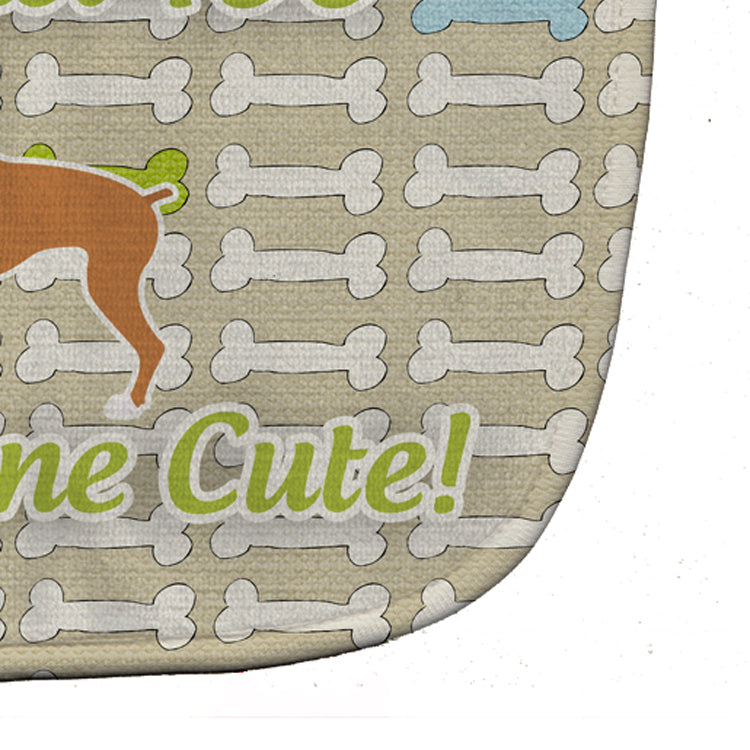 Boxer Dog Gone Cute Baby Bib Easy-Clean Baby Bib Baby Feeding Accessory Baby Mealtime Essential, 10 x 13, Multicolor