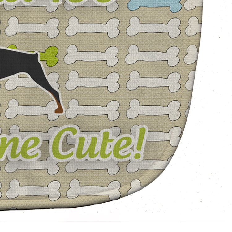 Doberman Pinscher Dog Gone Cute Baby Bib Easy-Clean Baby Bib Baby Feeding Accessory Baby Mealtime Essential, 10 x 13, Multicolor