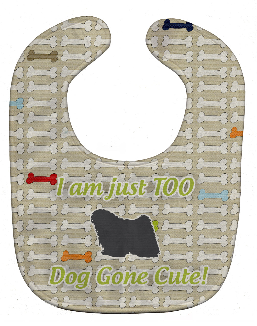 Puli Dog Gone Cute Baby Bib Easy-Clean Baby Bib Baby Feeding Accessory Baby Mealtime Essential, 10 x 13, Multicolor