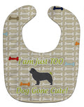 Newfoundland Dog Gone Cute Baby Bib Easy-Clean Baby Bib Baby Feeding Accessory Baby Mealtime Essential, 10 x 13, Multicolor