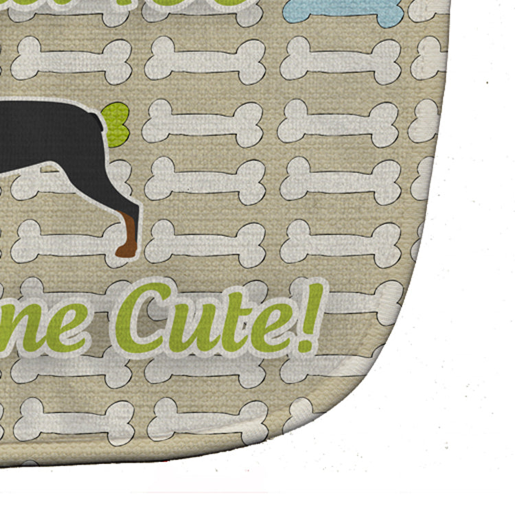 Rottweiler Dog Gone Cute Baby Bib Easy-Clean Baby Bib Baby Feeding Accessory Baby Mealtime Essential, 10 x 13, Multicolor
