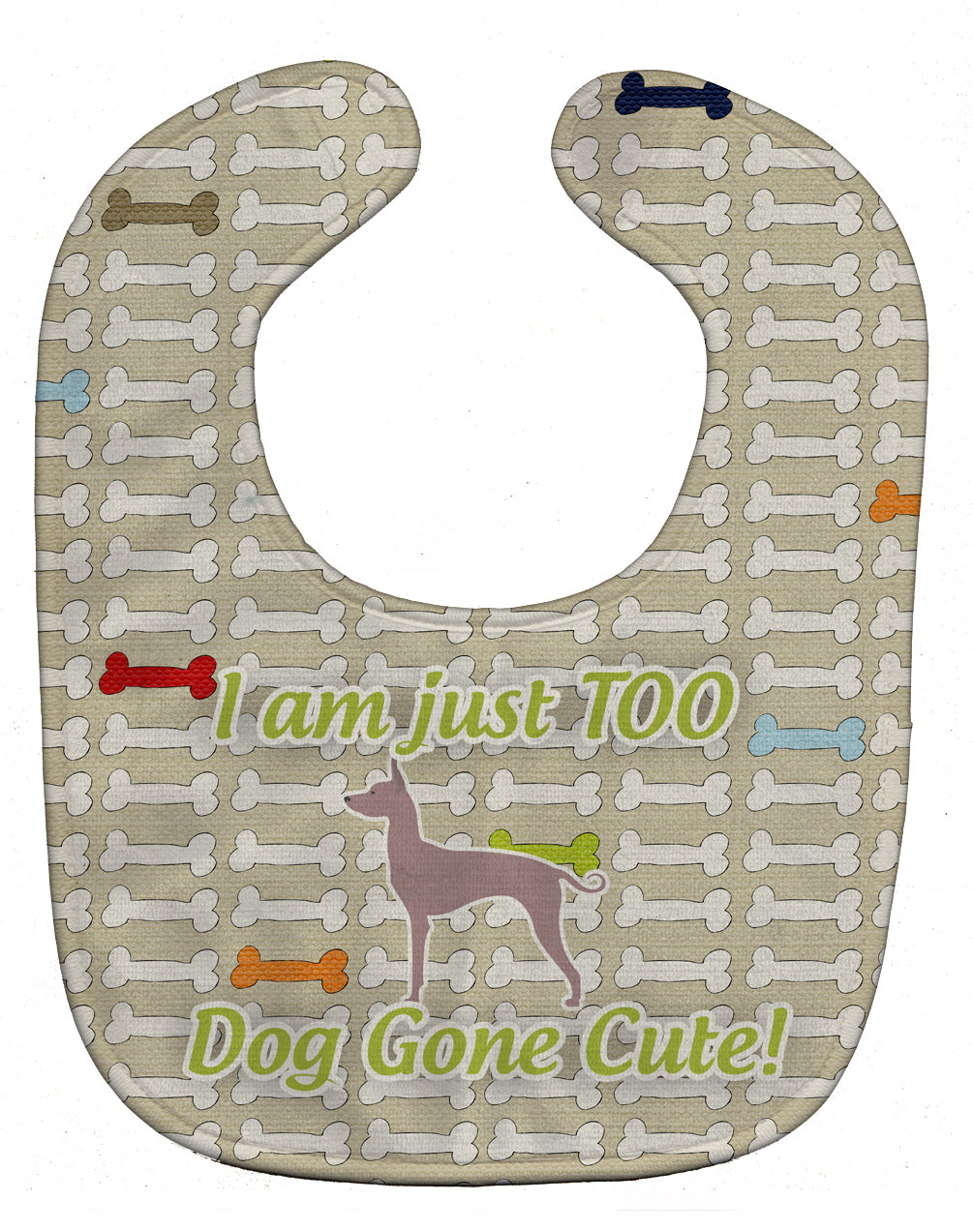 Dogo Argentino Dog Gone Cute Baby Bib Easy-Clean Baby Bib Baby Feeding Accessory Baby Mealtime Essential, 10 x 13, Multicolor