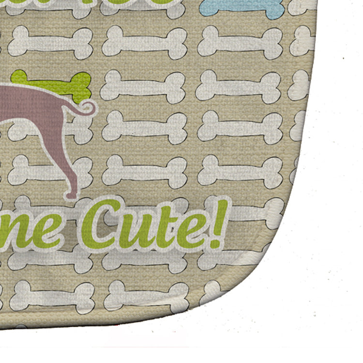 Dogo Argentino Dog Gone Cute Baby Bib Easy-Clean Baby Bib Baby Feeding Accessory Baby Mealtime Essential, 10 x 13, Multicolor