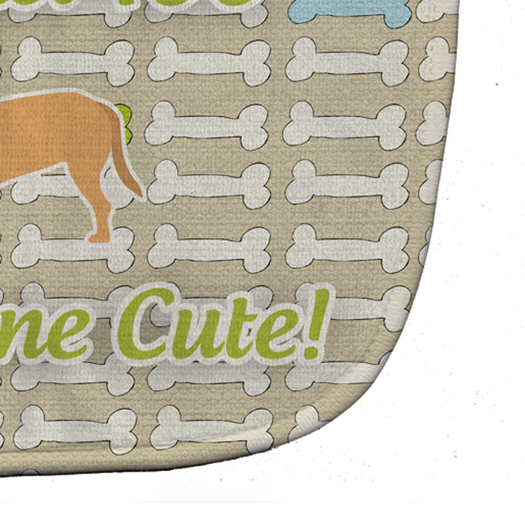 Dogue de Bordeaux Dog Gone Cute Baby Bib Easy-Clean Baby Bib Baby Feeding Accessory Baby Mealtime Essential, 10 x 13, Multicolor