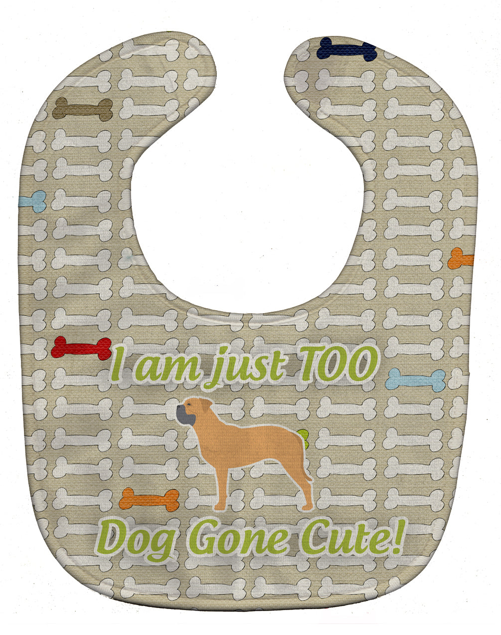 Bullmastiff Dog Gone Cute Baby Bib Easy-Clean Baby Bib Baby Feeding Accessory Baby Mealtime Essential, 10 x 13, Multicolor