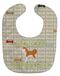 Akita Dog Gone Cute Baby Bib Easy-Clean Baby Bib Baby Feeding Accessory Baby Mealtime Essential, 10 x 13, Multicolor