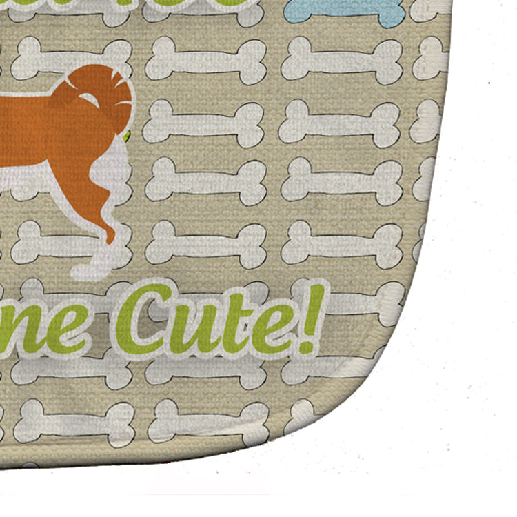 Akita Dog Gone Cute Baby Bib Easy-Clean Baby Bib Baby Feeding Accessory Baby Mealtime Essential, 10 x 13, Multicolor