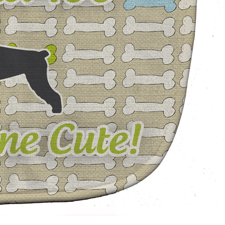 Giant Schnauzer Dog Gone Cute Baby Bib Easy-Clean Baby Bib Baby Feeding Accessory Baby Mealtime Essential, 10 x 13, Multicolor
