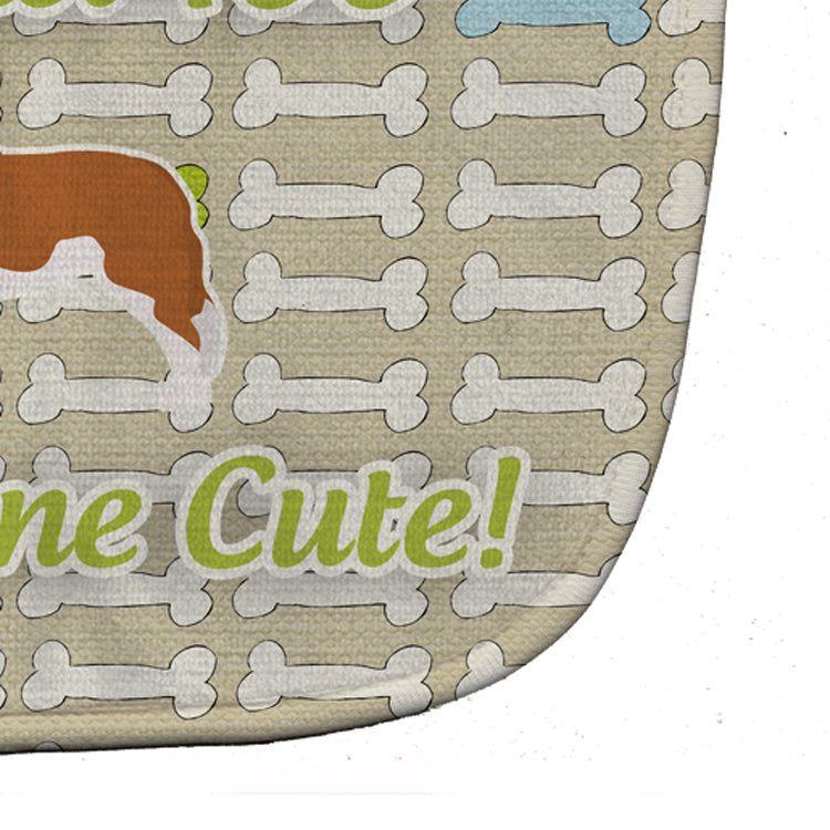 Saint Bernard Dog Gone Cute Baby Bib Easy-Clean Baby Bib Baby Feeding Accessory Baby Mealtime Essential, 10 x 13, Multicolor