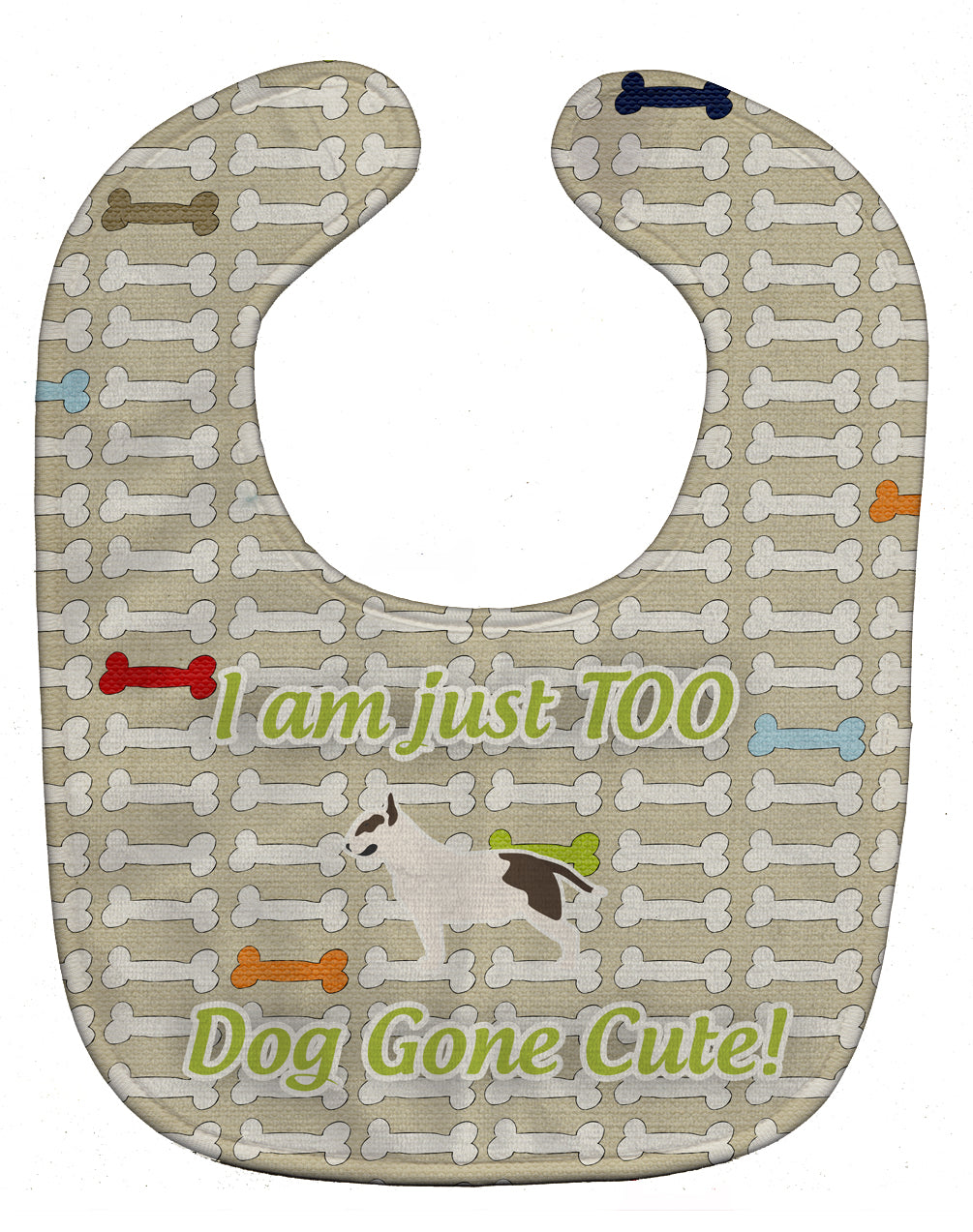 Bull Terrier Dog Gone Cute Baby Bib Easy-Clean Baby Bib Baby Feeding Accessory Baby Mealtime Essential, 10 x 13, Multicolor