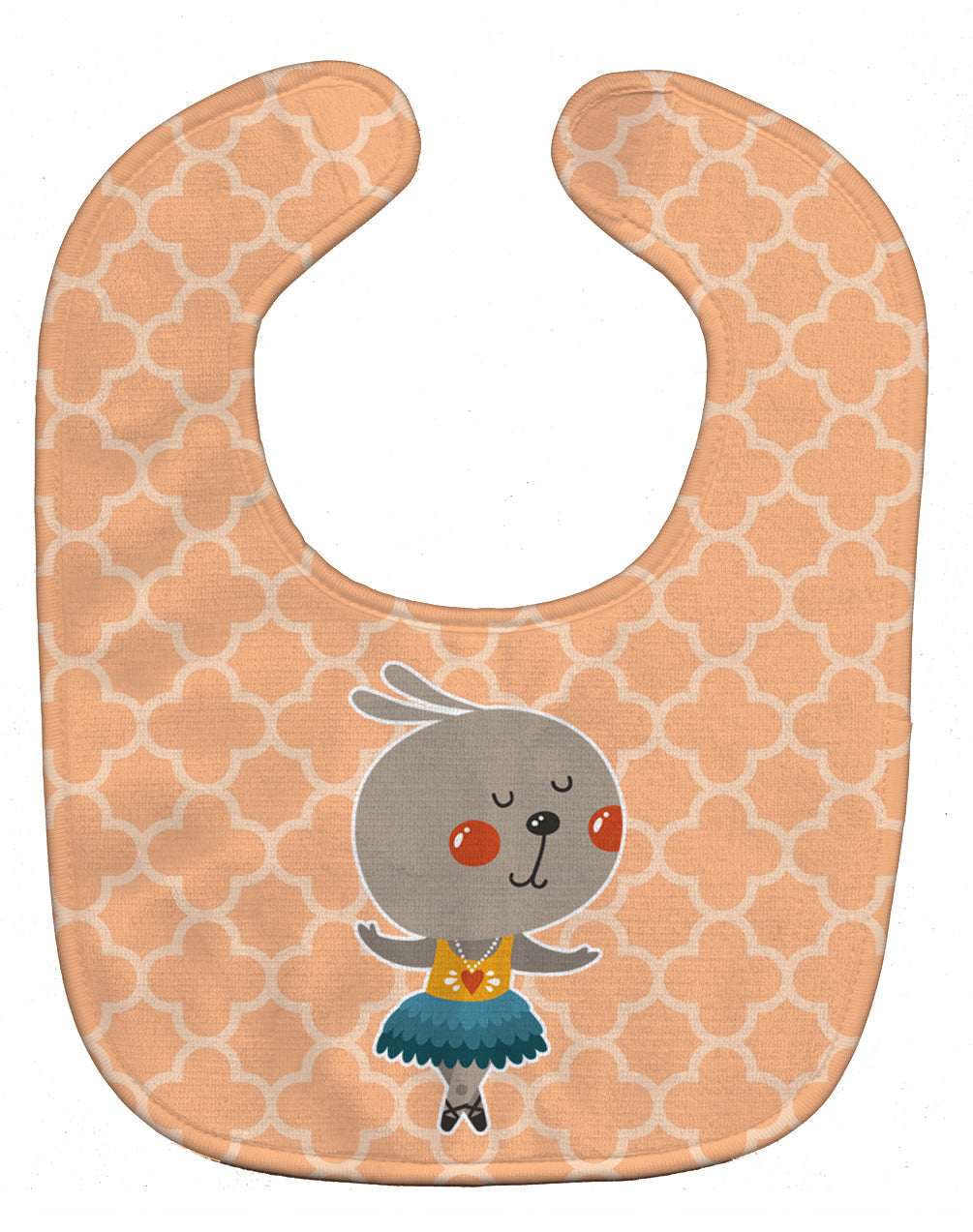 Ballerina Rabbit Baby Bib Easy-Clean Baby Bib Baby Feeding Accessory Baby Mealtime Essential, 10 x 13, Multicolor