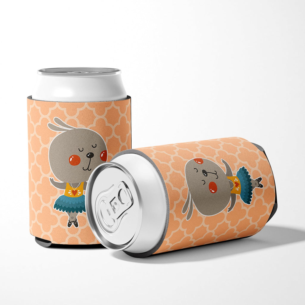 Ballerina Rabbit Can or Bottle Hugger Cooler Sleeve for Standard 12 oz Cans, Insulated Foam Beer & Soda Can Hugger Reusable