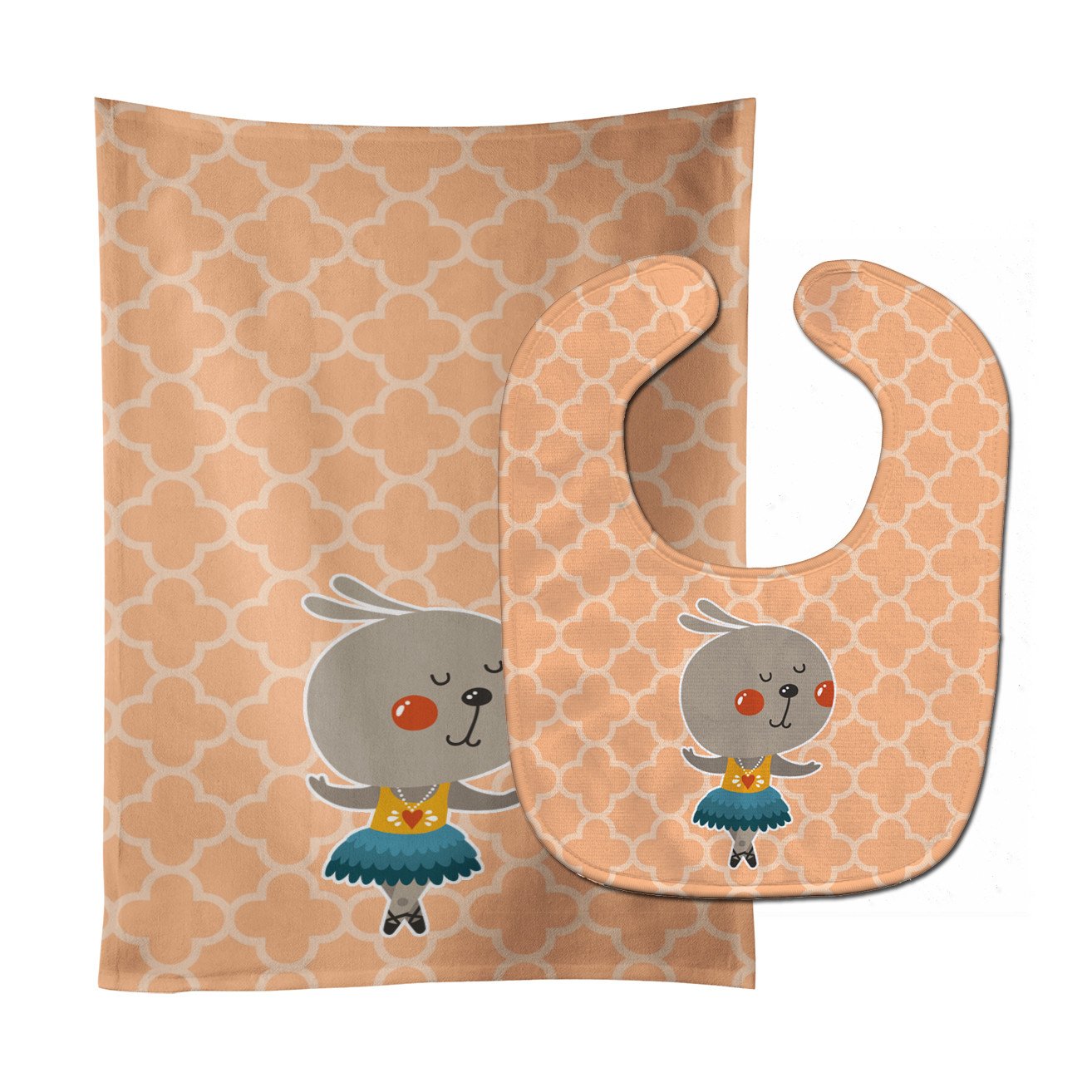 Ballerina Rabbit Baby Bib & Burp Cloth Easy-Clean Baby Bib Baby Feeding Accessory Baby Mealtime Essential