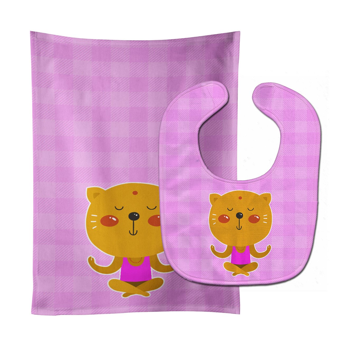 Yoga Cat Baby Bib & Burp Cloth Easy-Clean Baby Bib Baby Feeding Accessory Baby Mealtime Essential