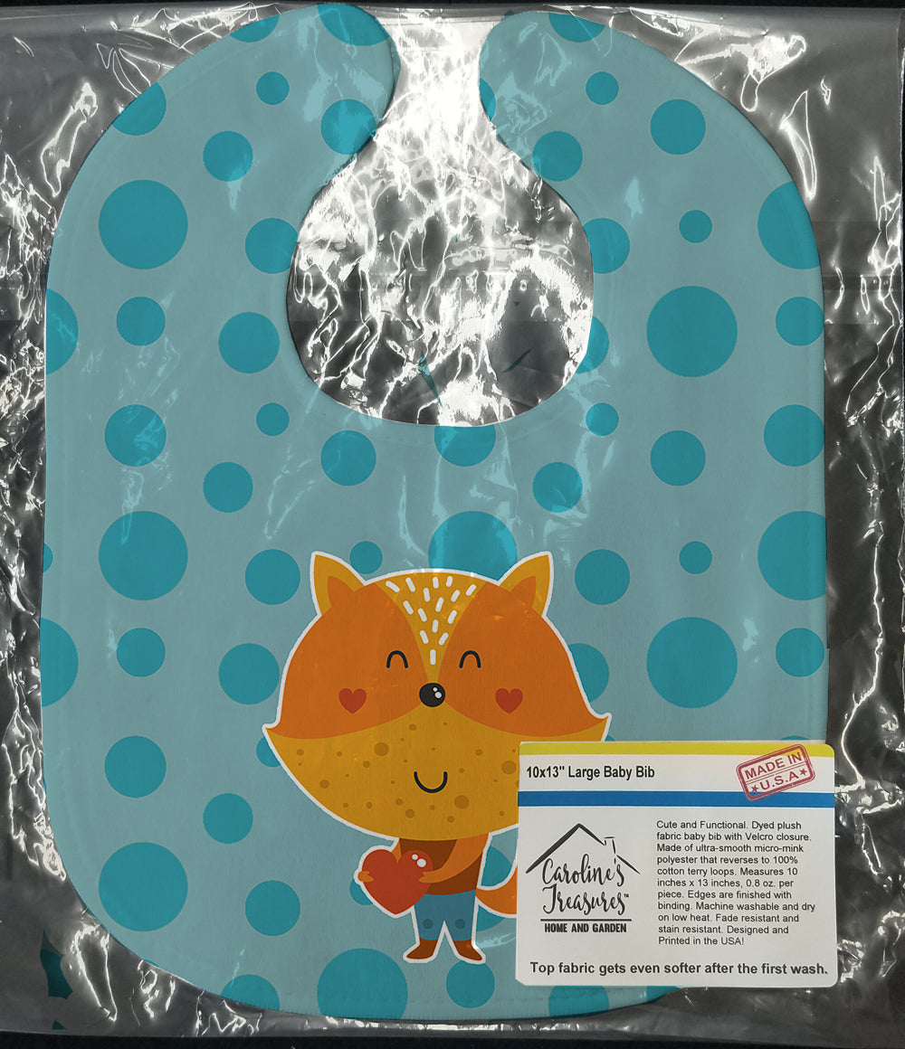 Polkadot Squirrel Baby Bib Easy-Clean Baby Bib Baby Feeding Accessory Baby Mealtime Essential, 10 x 13, Multicolor