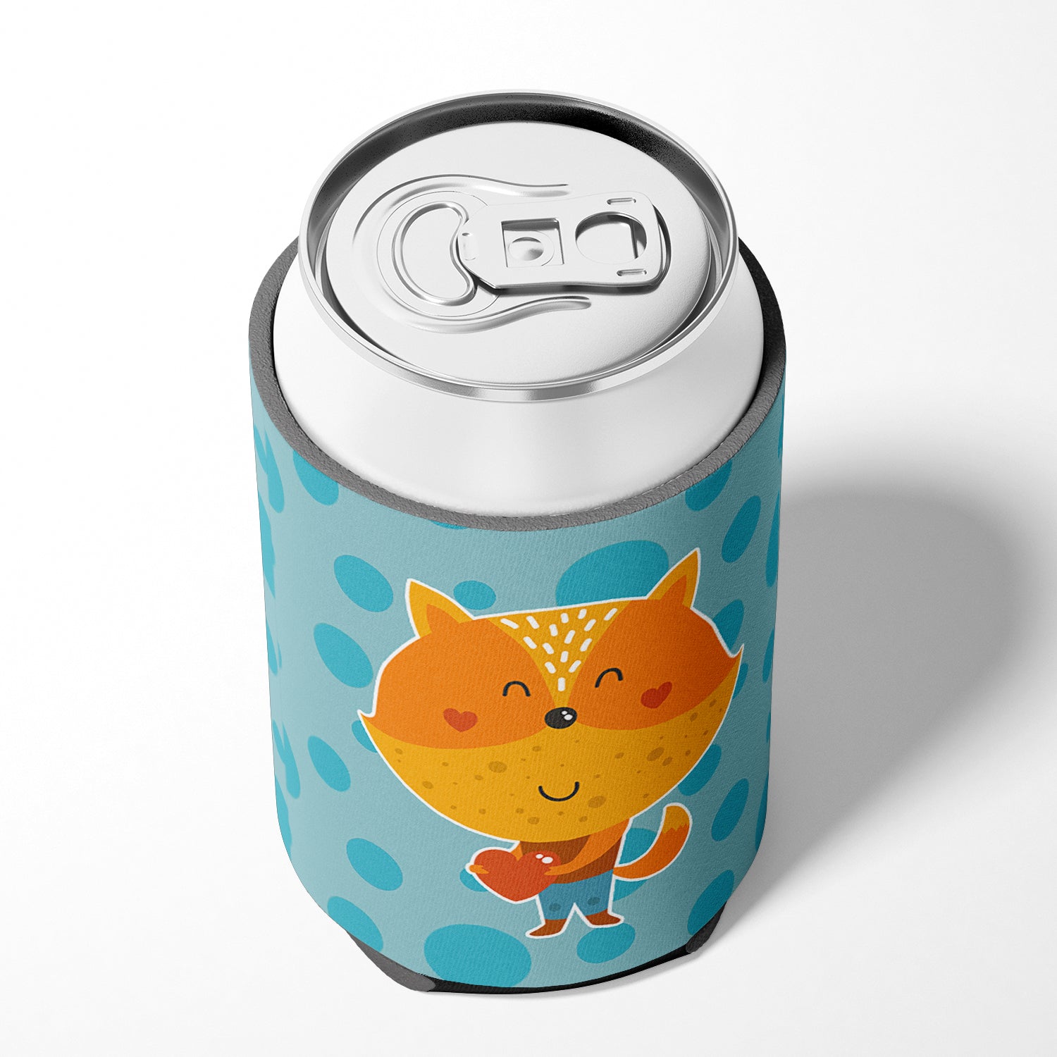 Polkadot Squirrel Can or Bottle Hugger Cooler Sleeve for Standard 12 oz Cans, Insulated Foam Beer & Soda Can Hugger Reusable
