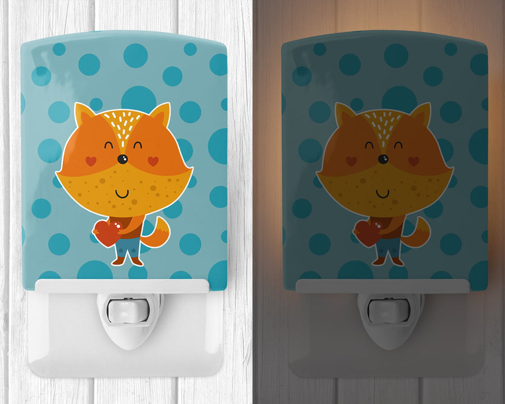 Polkadot Squirrel Ceramic Night Light Compact, UL-Certified, Ideal for Bedroom, Bathroom, Nursery, Hallway, Kitchen, 6x4x3, Multicolor