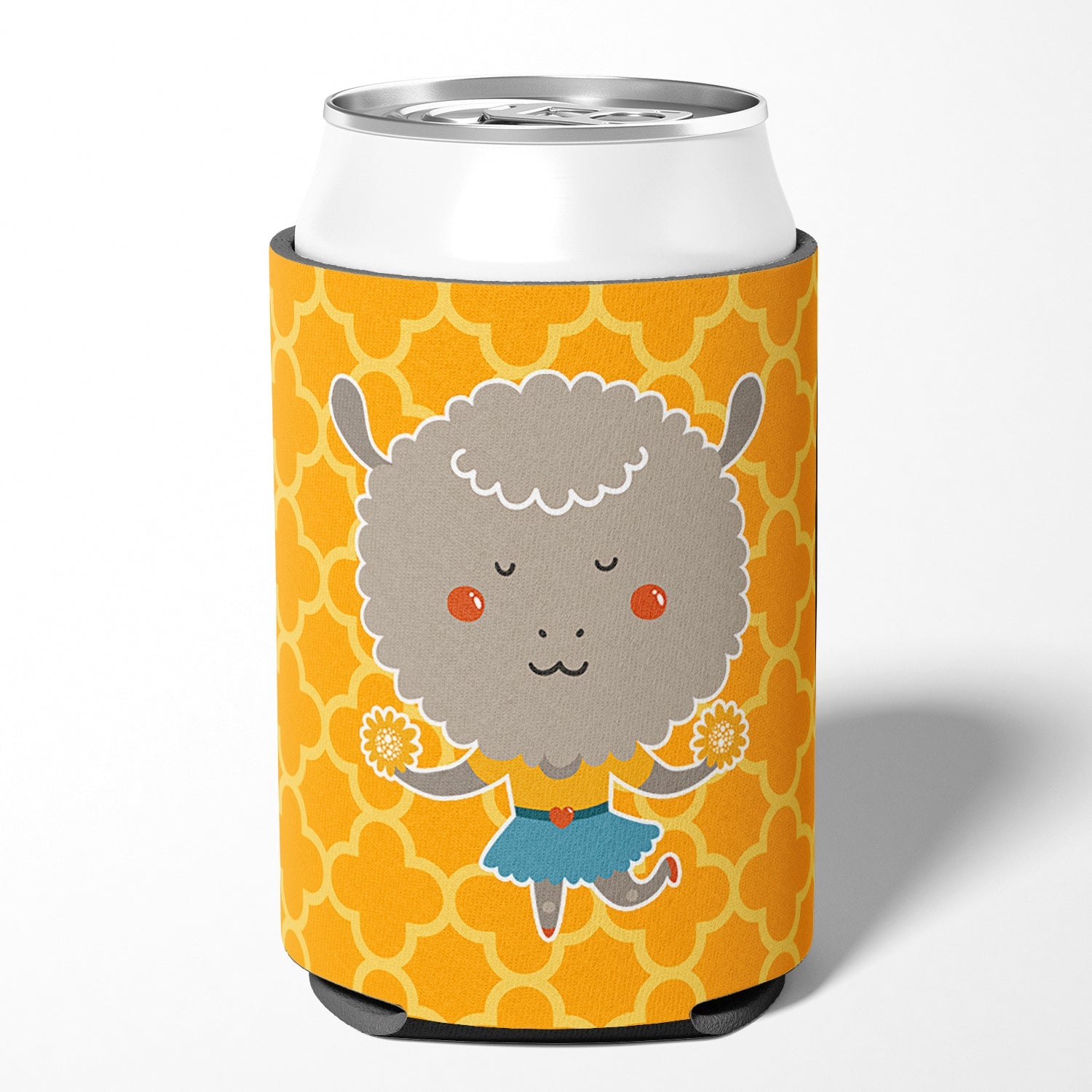 Cheerleader Lamb Sheep Can or Bottle Hugger Cooler Sleeve for Standard 12 oz Cans, Insulated Foam Beer & Soda Can Hugger Reusable