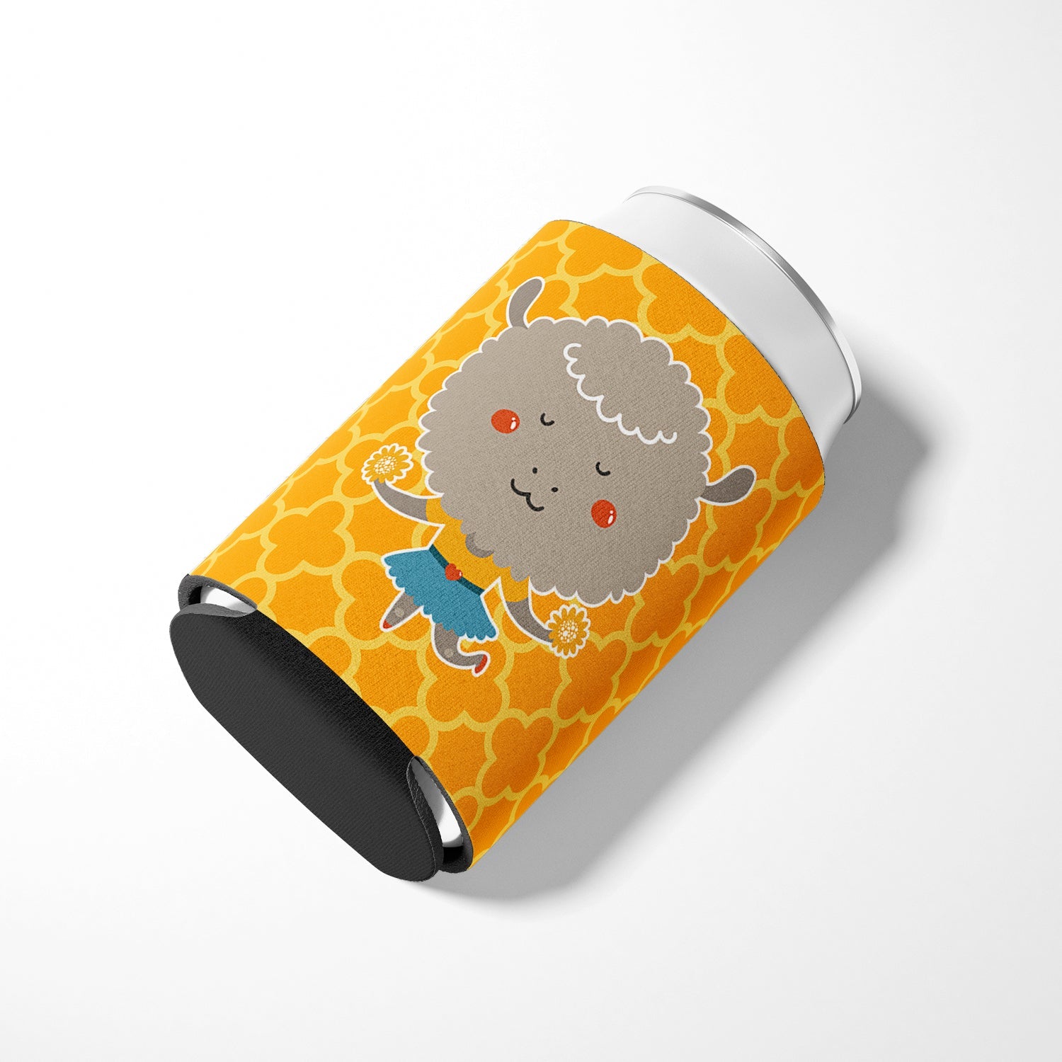 Cheerleader Lamb Sheep Can or Bottle Hugger Cooler Sleeve for Standard 12 oz Cans, Insulated Foam Beer & Soda Can Hugger Reusable