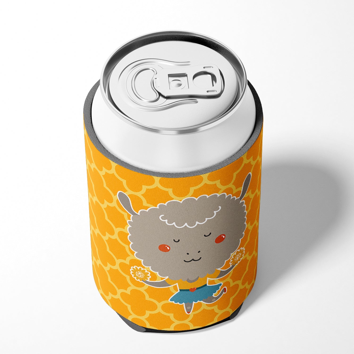 Cheerleader Lamb Sheep Can or Bottle Hugger Cooler Sleeve for Standard 12 oz Cans, Insulated Foam Beer & Soda Can Hugger Reusable