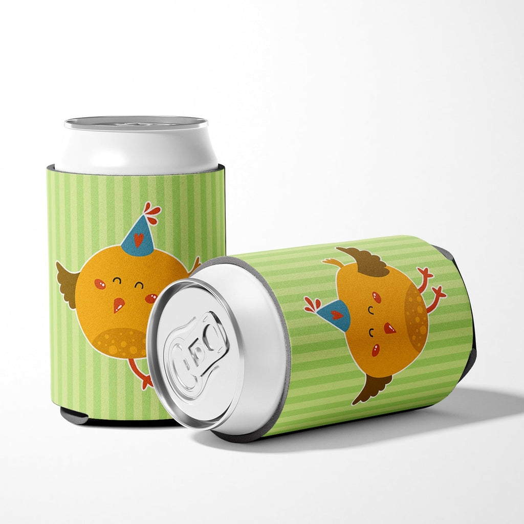 Birthday Bird Can or Bottle Hugger Cooler Sleeve for Standard 12 oz Cans, Insulated Foam Beer & Soda Can Hugger Reusable