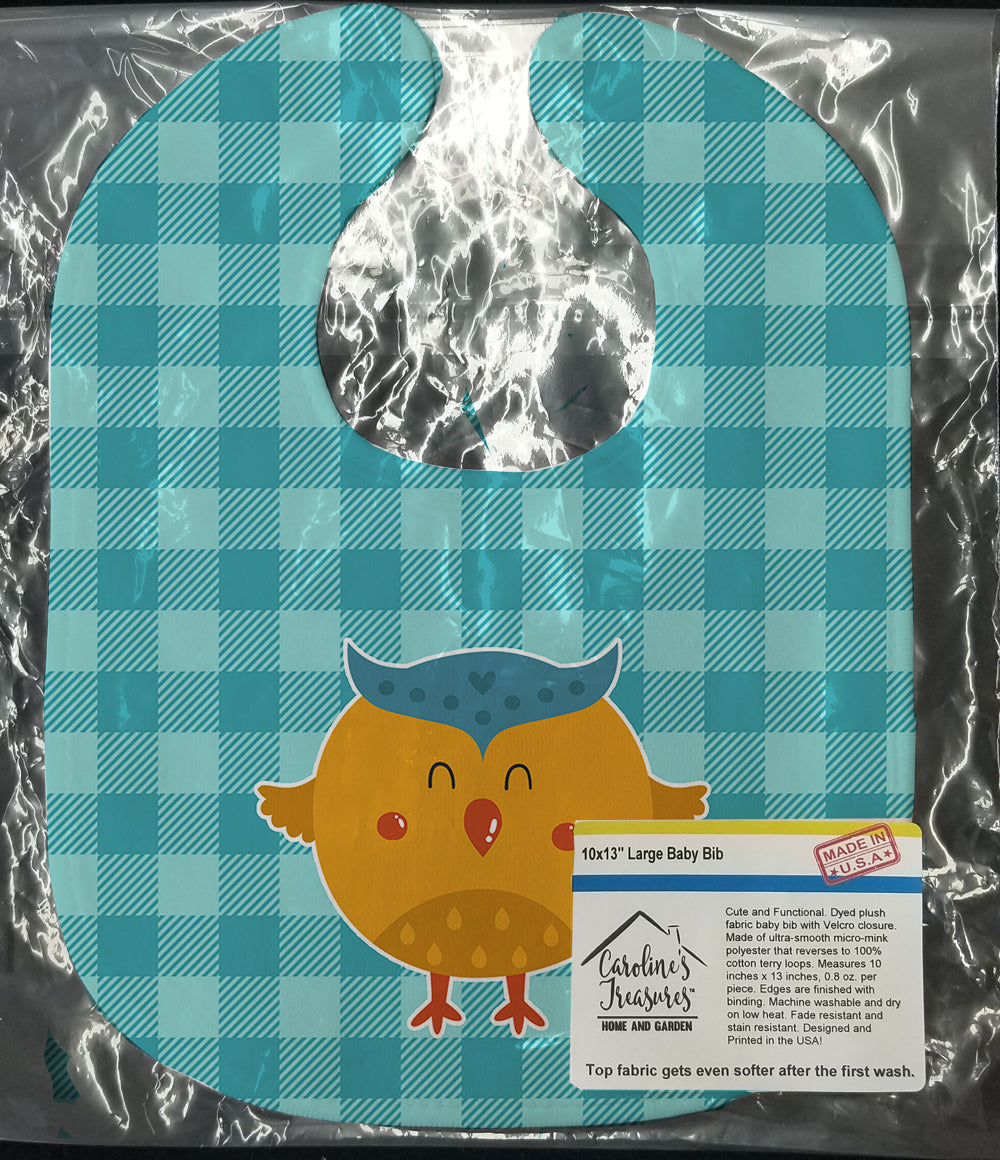 Wise Owl Baby Bib Easy-Clean Baby Bib Baby Feeding Accessory Baby Mealtime Essential, 10 x 13, Multicolor