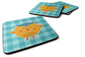 Wise Owl Foam Coasters Set of 4 Cup Coasters for Indoor Outdoor, Tabletop Protection, Anti Slip, Mouse pad Material