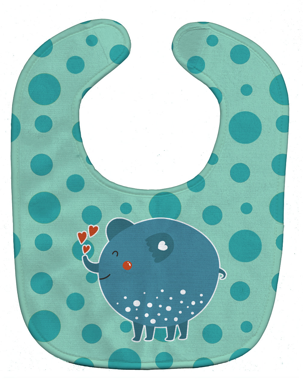 Blue Elephant Baby Bib Easy-Clean Baby Bib Baby Feeding Accessory Baby Mealtime Essential, 10 x 13, Multicolor