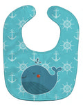 Blue Whale Baby Bib Easy-Clean Baby Bib Baby Feeding Accessory Baby Mealtime Essential, 10 x 13, Multicolor