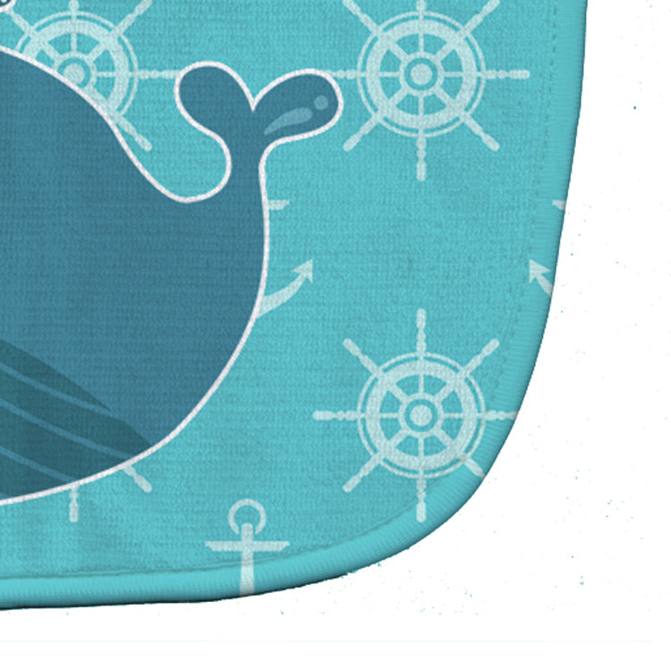 Blue Whale Baby Bib Easy-Clean Baby Bib Baby Feeding Accessory Baby Mealtime Essential, 10 x 13, Multicolor