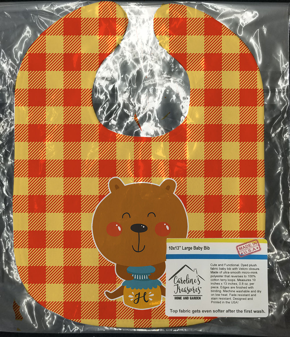 Honey Bear Baby Bib Easy-Clean Baby Bib Baby Feeding Accessory Baby Mealtime Essential, 10 x 13, Multicolor