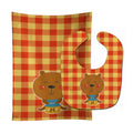 Honey Bear Baby Bib & Burp Cloth Easy-Clean Baby Bib Baby Feeding Accessory Baby Mealtime Essential