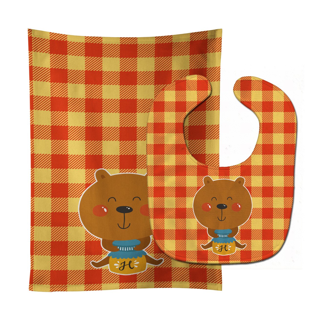 Honey Bear Baby Bib & Burp Cloth Easy-Clean Baby Bib Baby Feeding Accessory Baby Mealtime Essential