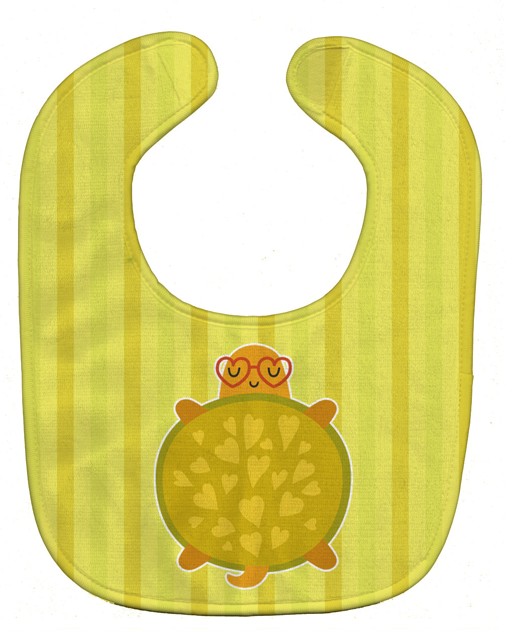 Turtle with Glasses Baby Bib Easy-Clean Baby Bib Baby Feeding Accessory Baby Mealtime Essential, 10 x 13, Multicolor