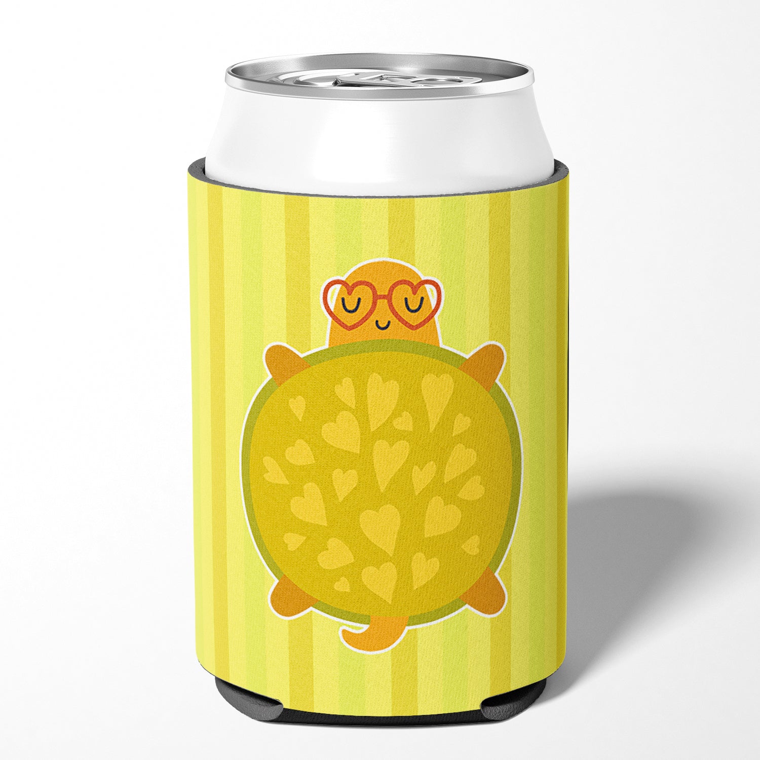 Turtle with Glasses Can or Bottle Hugger Cooler Sleeve for Standard 12 oz Cans, Insulated Foam Beer & Soda Can Hugger Reusable